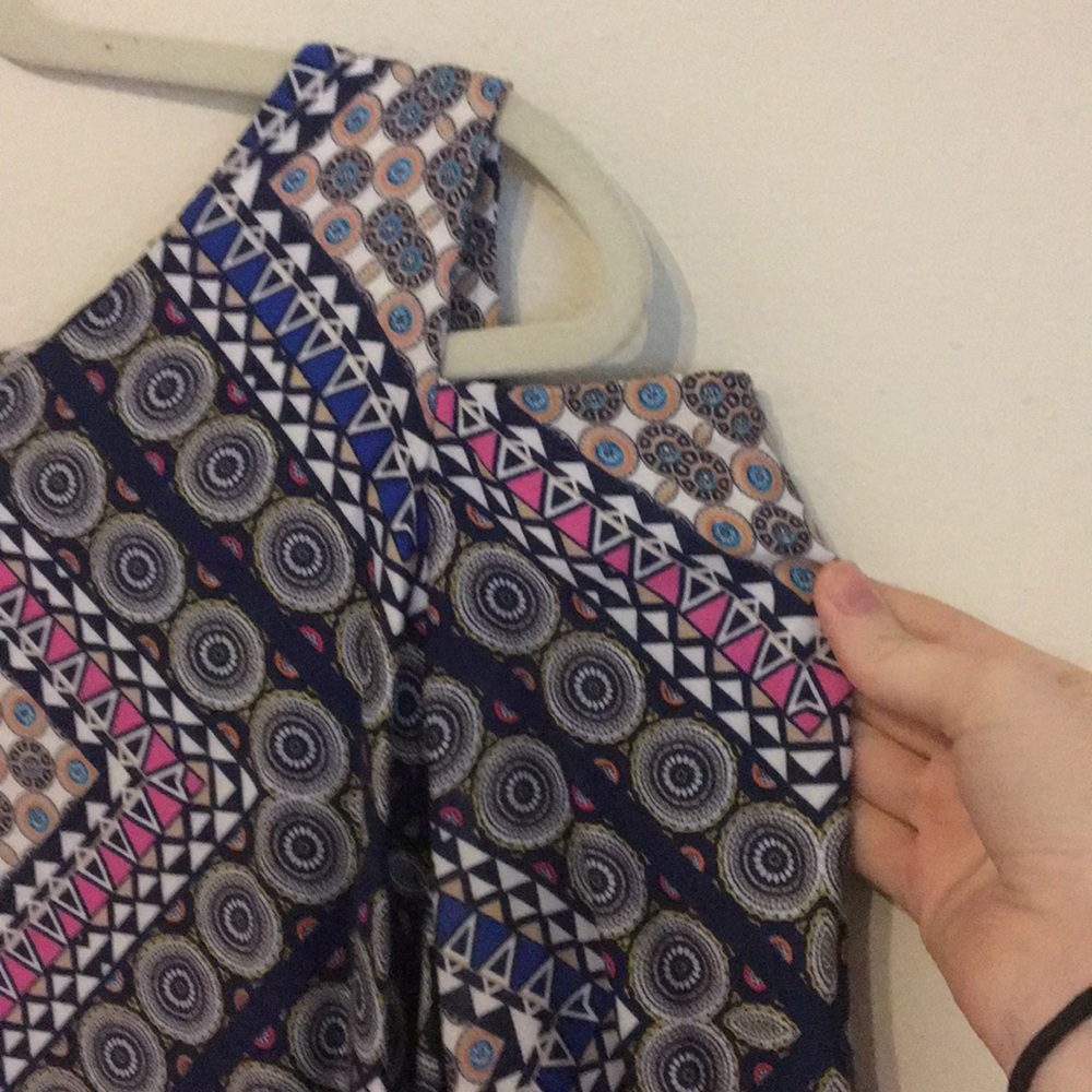 Cold Shoulder Patterned Top - image 2